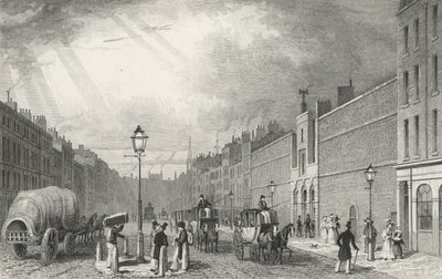 Farringdon Street et la prison de Fleet, 1830 - Thomas Hosmer after Shepherd