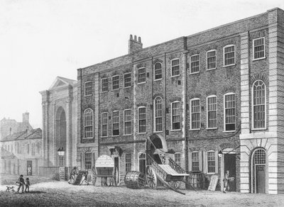 Vue sud du Théâtre Royal dans Portugal Street, Lincolns Inn Fields, 1811 - Thomas Hosmer after Shepherd