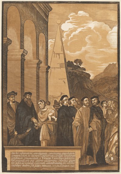 Présentation de la Vierge au Temple (panneau gauche) - after Titian John Baptist Jackson
