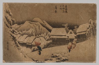 Kambara : Neige du soir - after Utagawa Hiroshige