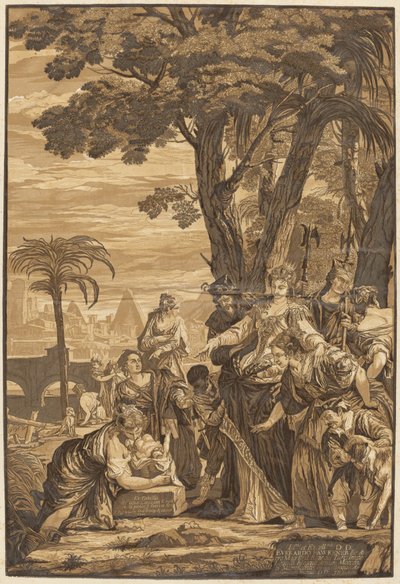 La découverte de Moïse - after Veronese John Baptist Jackson