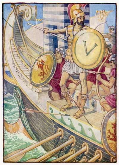 Il devint une cible pour chaque flèche - after Walter Crane