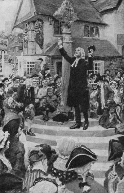 John Wesley prêchant - after William Hatherell