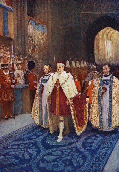 Le roi Édouard VII entrant à l