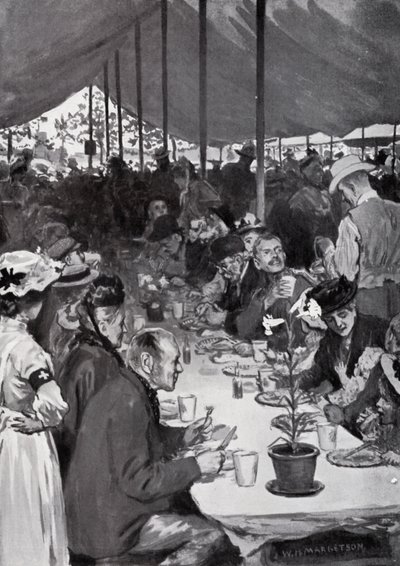 Le dîner du roi à Fulham - after William Henry Margetson