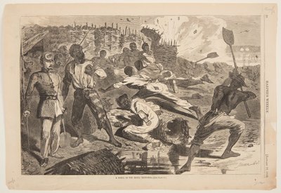 Un obus dans les tranchées rebelles - after Winslow Homer