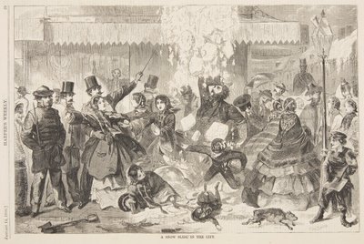 Une avalanche en ville - after Winslow Homer