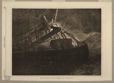 En mer, signalant un vapeur passant - after Winslow Homer