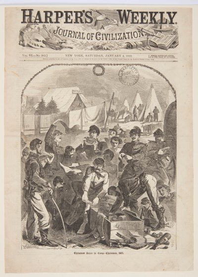 Boîtes de Noël au camp – Noël, 1861 - after Winslow Homer