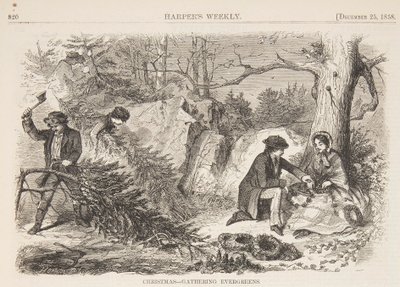 Noël – Récolte de verdure - after Winslow Homer