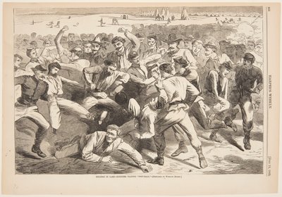 Vacances au camp – Soldats jouant au "football" - after Winslow Homer