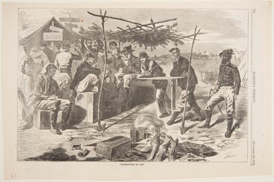 Action de grâce au camp - after Winslow Homer