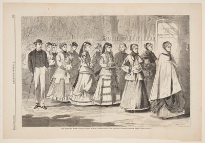 La promenade matinale – École de jeunes filles se promenant dans l