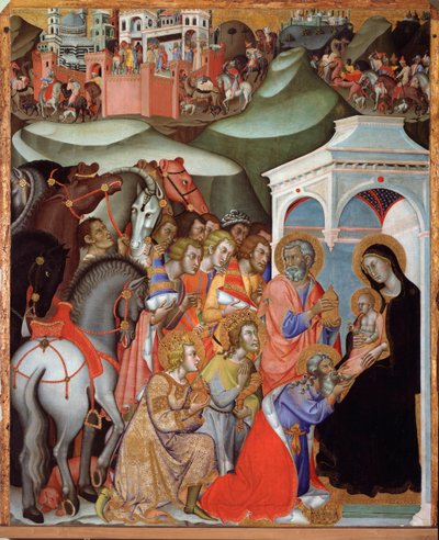 Adoration des Mages - also Manfredi de Battilori Bartolo di Fredi