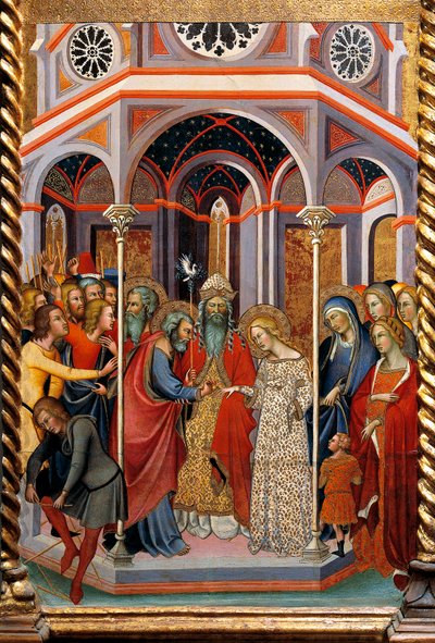 Mariage de la Vierge (détail) - also Manfredi de Battilori Bartolo di Fredi
