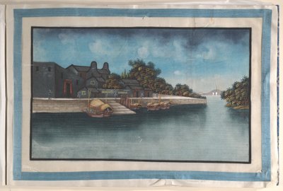 Album contenant douze peintures de scènes le long d