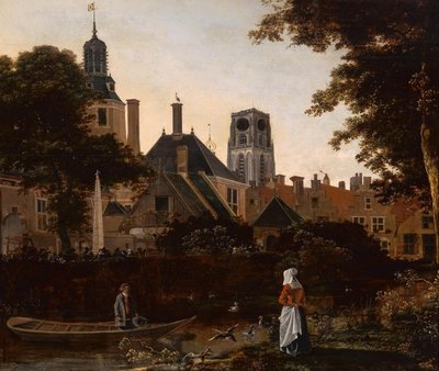 Néerlandais : Stadsgezicht te Rotterdam met de Sint Laurenstoren Vue de Rotterdam, avec la tour de la St. Laurenskerk - anonymous 