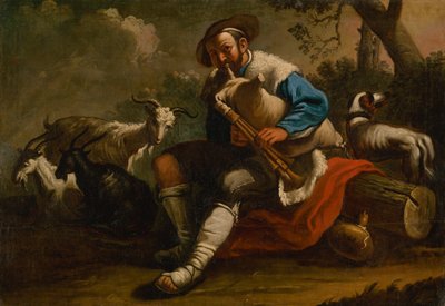 Slovaque : berger avec son troupeau - anonymous 