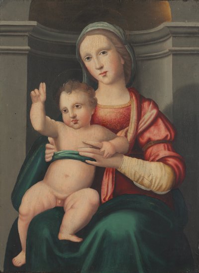Madone et enfant dans une niche - attributed to Antonio del Ceraiolo