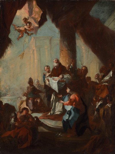 Étude pour "La Présentation du Christ au Temple" (pour Saint Ulrich, Vienne) - attributed to Franz Anton Maulbertsch