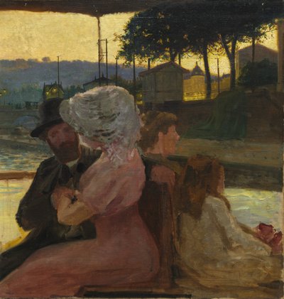 Sur la rivière - attributed to Henri Edmond Cross