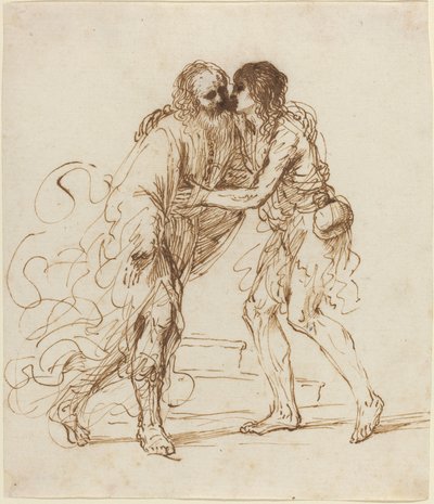 Le retour du fils prodigue - called Guercino Giovanni Francesco Barbieri