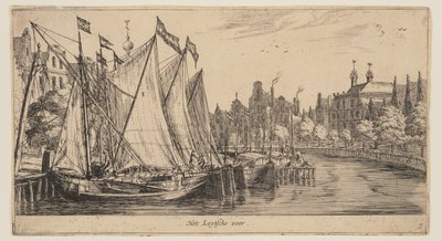 Le Leytsche veer, extrait de Views of Amsterdam (Vues d