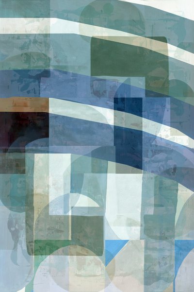 Abstrait : Couches bleu-vert - cartissi