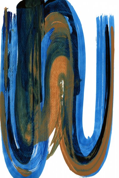 Abstrait : Bleu et orange - cartissi