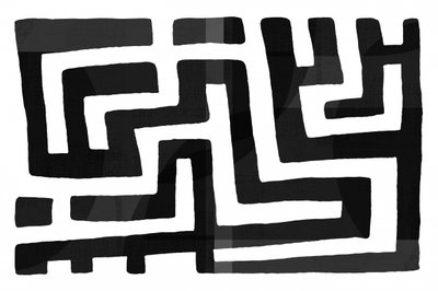 Motif de labyrinthe abstrait - cartissi