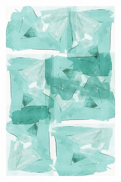 Formes abstraites bleu sarcelle - cartissi