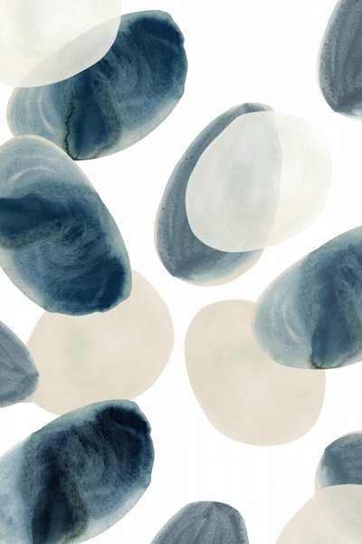 Formes organiques bleu-beige - cartissi