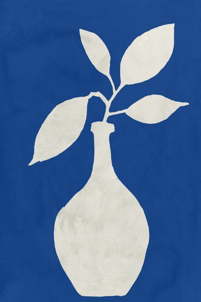 Vase botanique bleu - cartissi