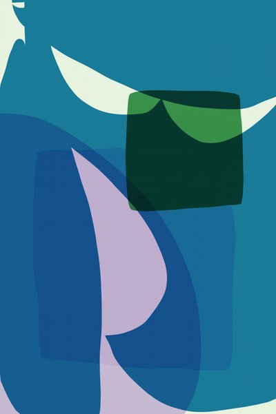 Couches abstraites bleu-vert - cartissi