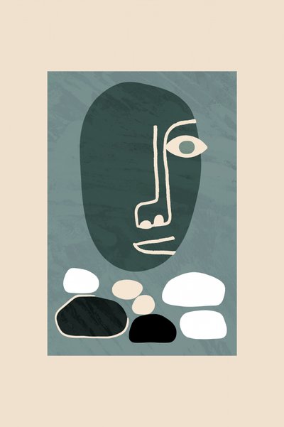 Portrait abstrait serein - cartissi