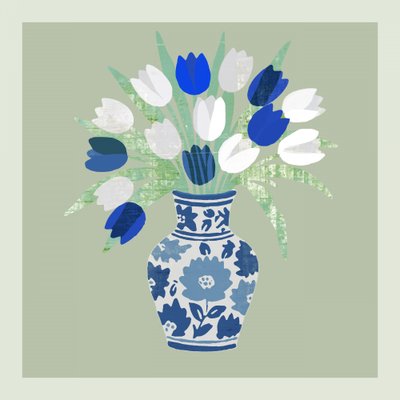 Chinoiserie Tulip Bouquet - cartissi