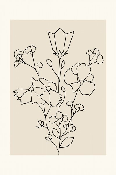 Lignes florales élégantes - cartissi