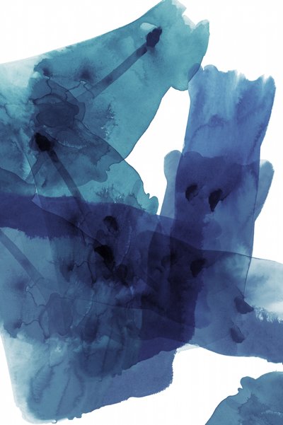 Lavage abstrait bleu fluide - cartissi