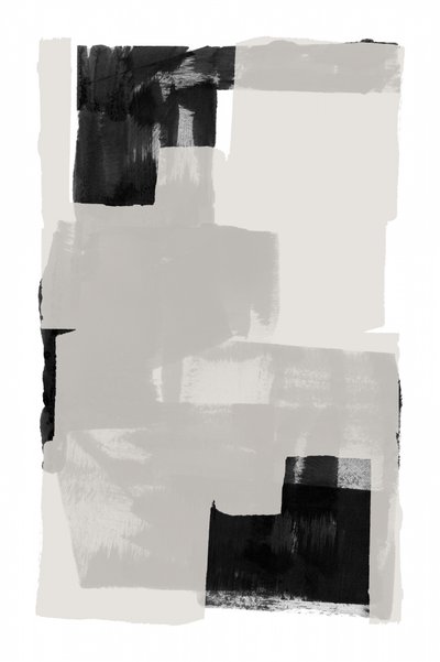 Géométrie monochrome en touches de pinceau - cartissi