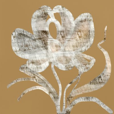 Fleur en bois rustique - cartissi