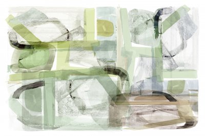 Formes abstraites dans des tons verts doux - cartissi