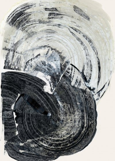 Abstrait monochrome tourbillonnant - cartissi