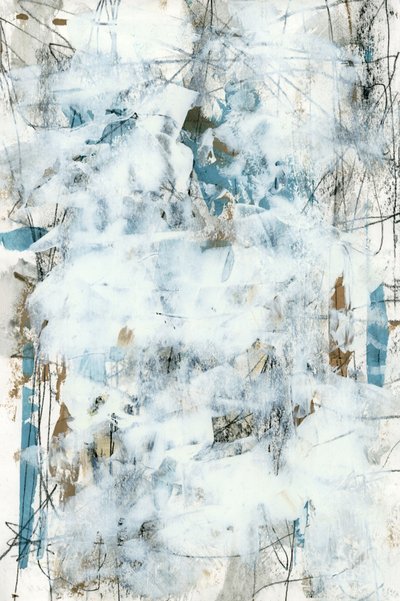 Abstrait blanc et bleu texturé - cartissi