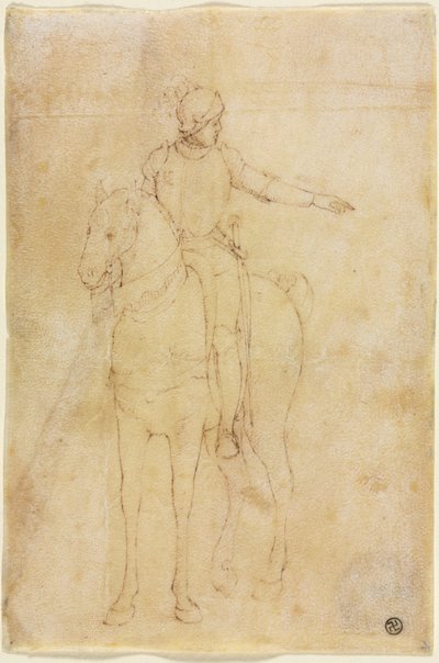Figure armée à cheval - circle of Vittore Carpaccio