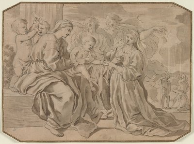 Mariage mystique de Sainte Catherine - copy after Nicolas Poussin