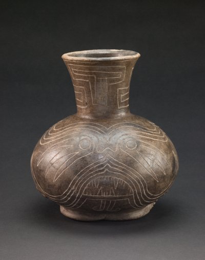 Vase à motifs incisés, vers 1400-1600 (céramique) - culture Mississippian