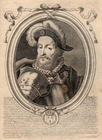 Portrait de François Ier (1494 - 1547), roi de France - François Ier, roi de France - Gravure de 