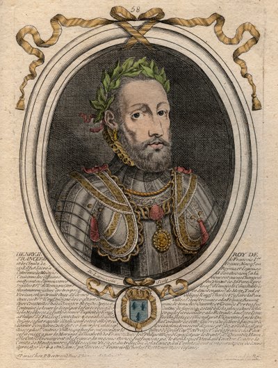 Portrait de Henri II (1519-1559) Roi de France - Gravure de 