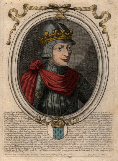 Portrait de Jean II le Bon (1319-1364), Roi de France - gravure de 