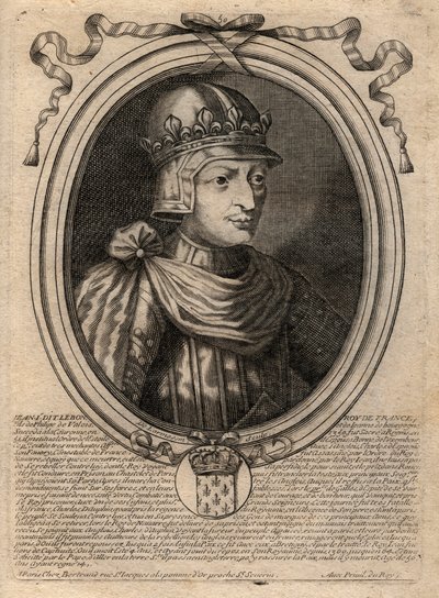 Portrait de Jean II le Bon (1319-1364), roi de France - Gravure de 